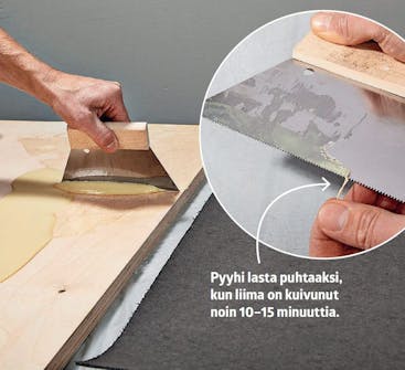 Linoleumpöytälevy - näin teet sen Linoleumpöytälevy - näin teet sen